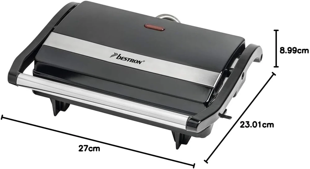 Bestron elektrinis grilis 700 W su nepridegančia danga, 22,5 × 14 cm APM123Z