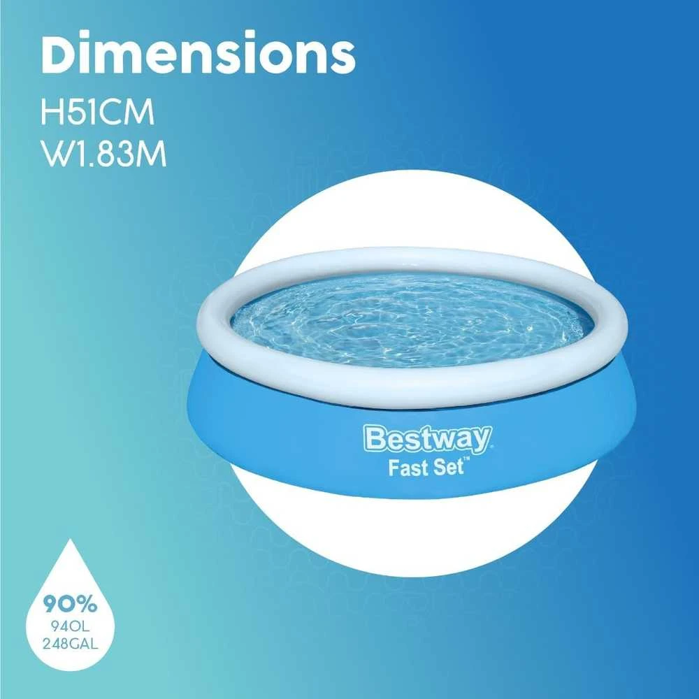Bestway baseinas Fast Set 183x51cm (57392)