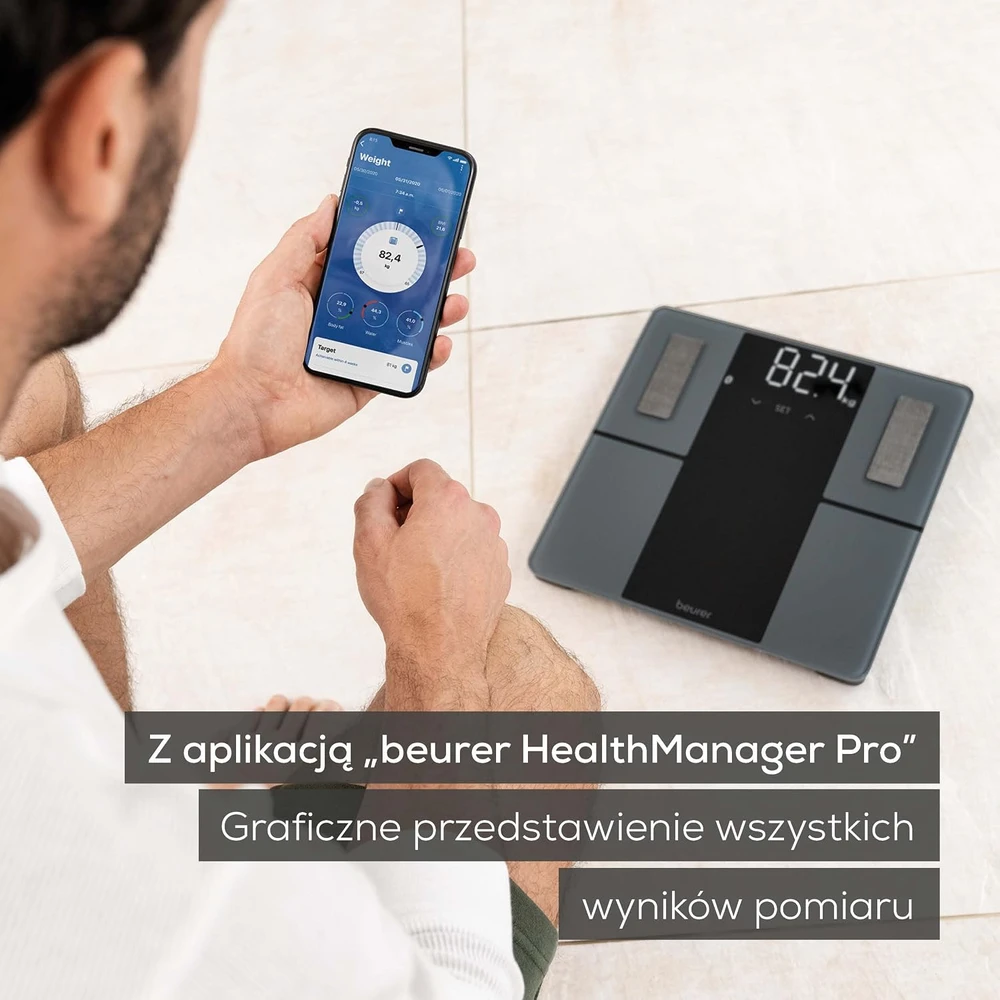 Diagnostinės svarstyklės BEURER BF 500 Super Juodas Edition, su su Bluetooth