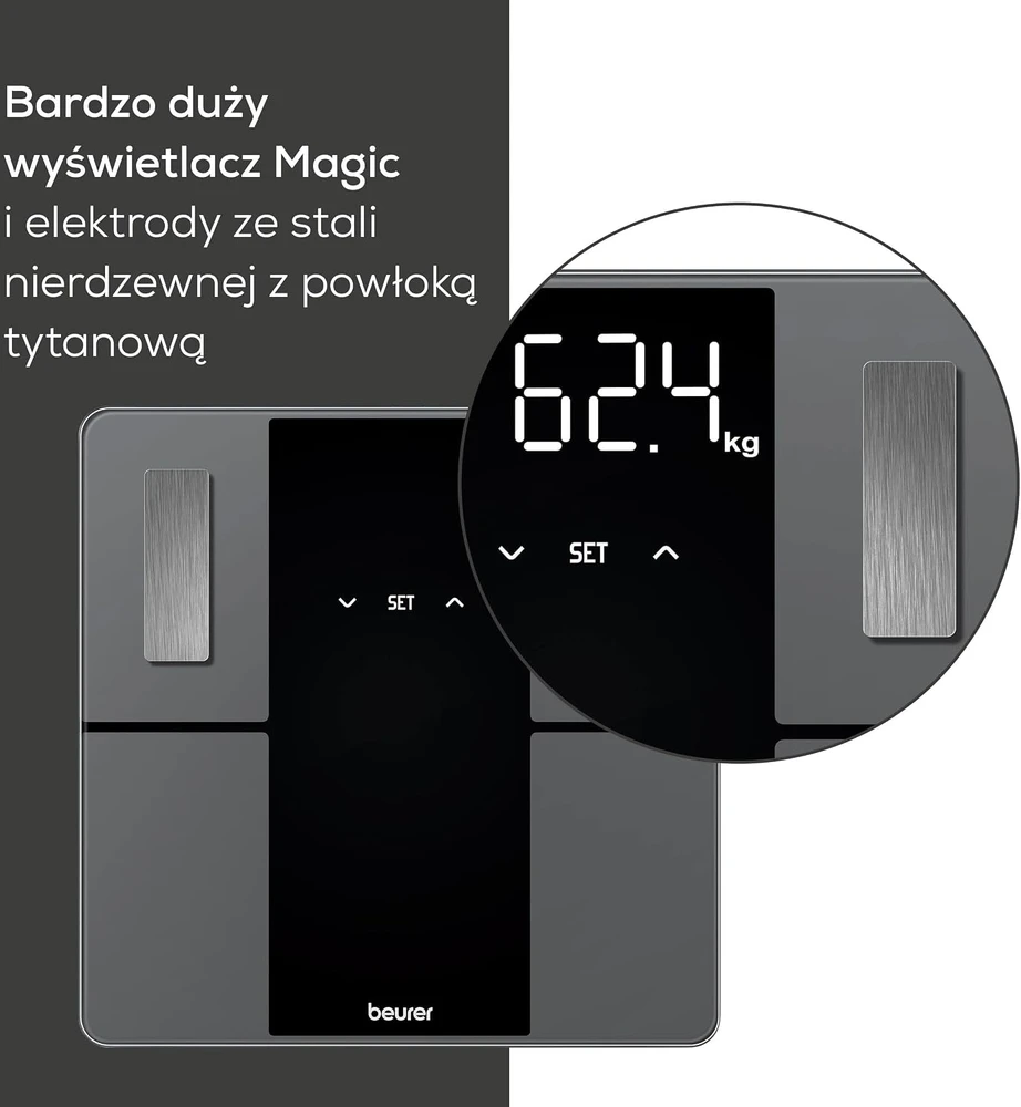 Diagnostinės svarstyklės BEURER BF 500 Super Juodas Edition, su su Bluetooth