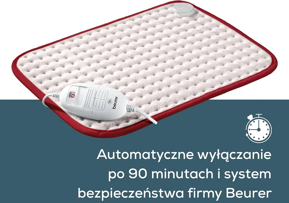 Beurer elektrinė šildymo pagalvėlė 100 W, 44 × 33 cm, 3 temperatūros lygiai, 273.74