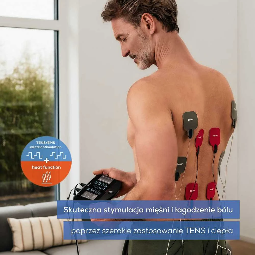 Beurer EM 89 HEAT TENS/EMS skaitmeninis elektrostimuliatorius su šilumos funkcija, 4 kanalai