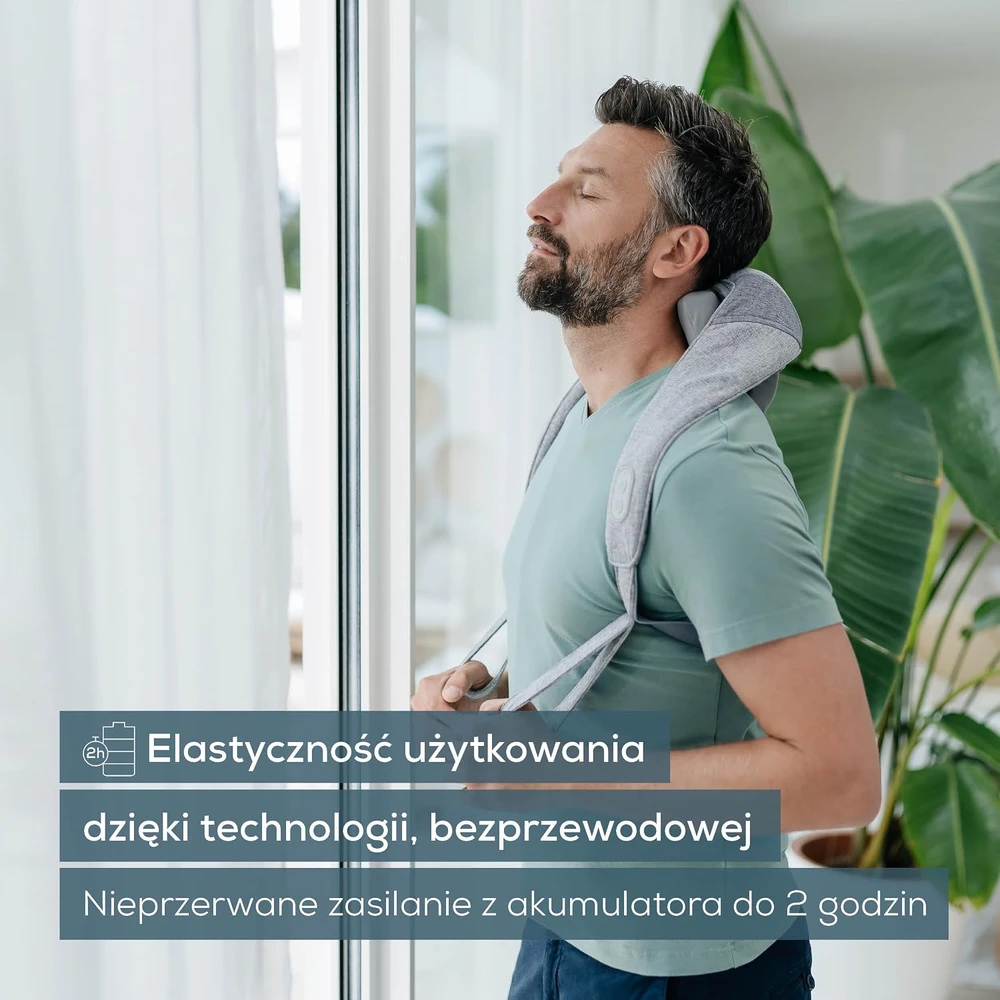 Beurer kaklo ir pečių Shiatsu masažuoklis su šildymu, belaidis, MG 154
