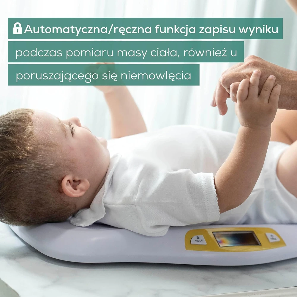 Beurer kūdikių svarstyklės BY80 su taros ir svorio fiksavimo funkcijomis, iki 20 kg