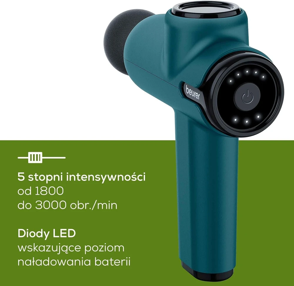 Masažinis pistoletas Beurer MG 99 Compact 65003, mėlynos/juodos spalvos