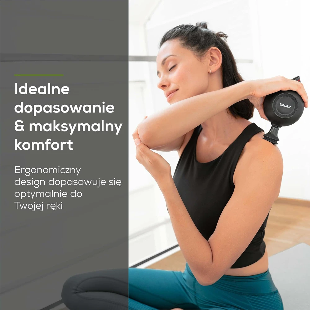 Beurer masažinis pistoletas MG101 SensorBoost su slėgio jutikliu ir 5 antgaliais