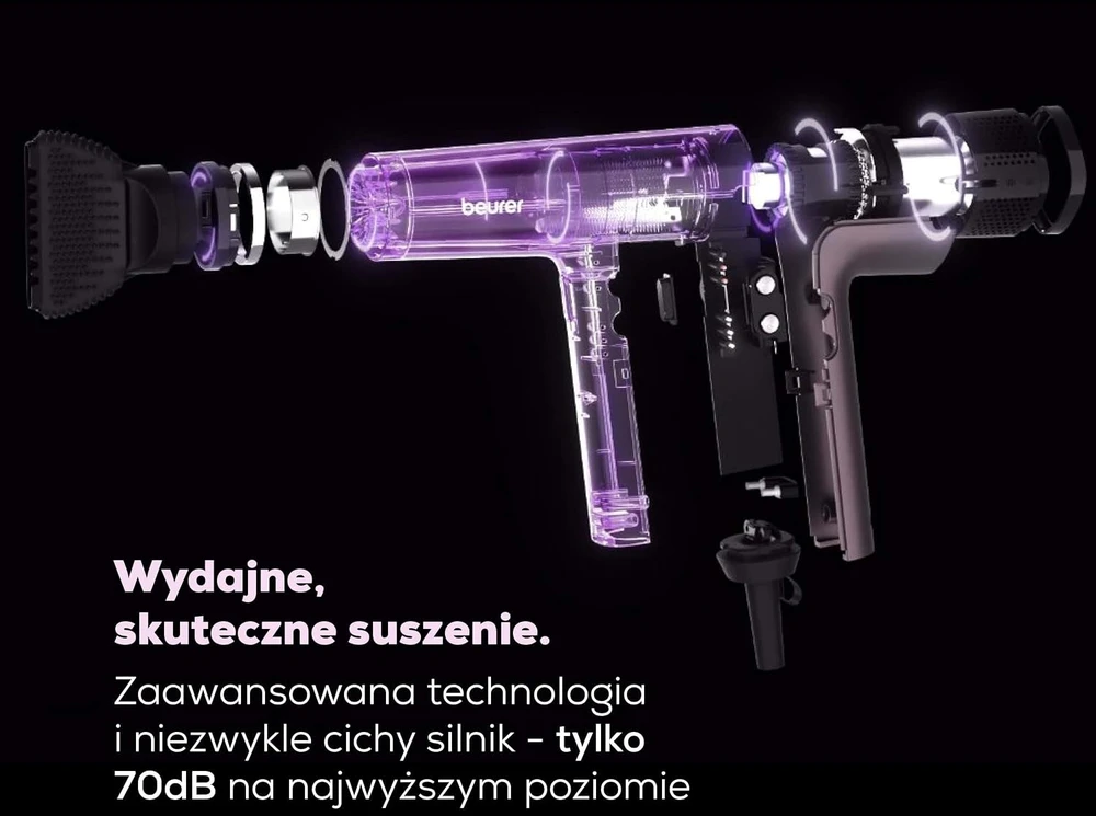 Sveikata ir asmeninė priežiūra - Beurer Plaukų džiovintuvas HC 100 1700W Metal Pilkas