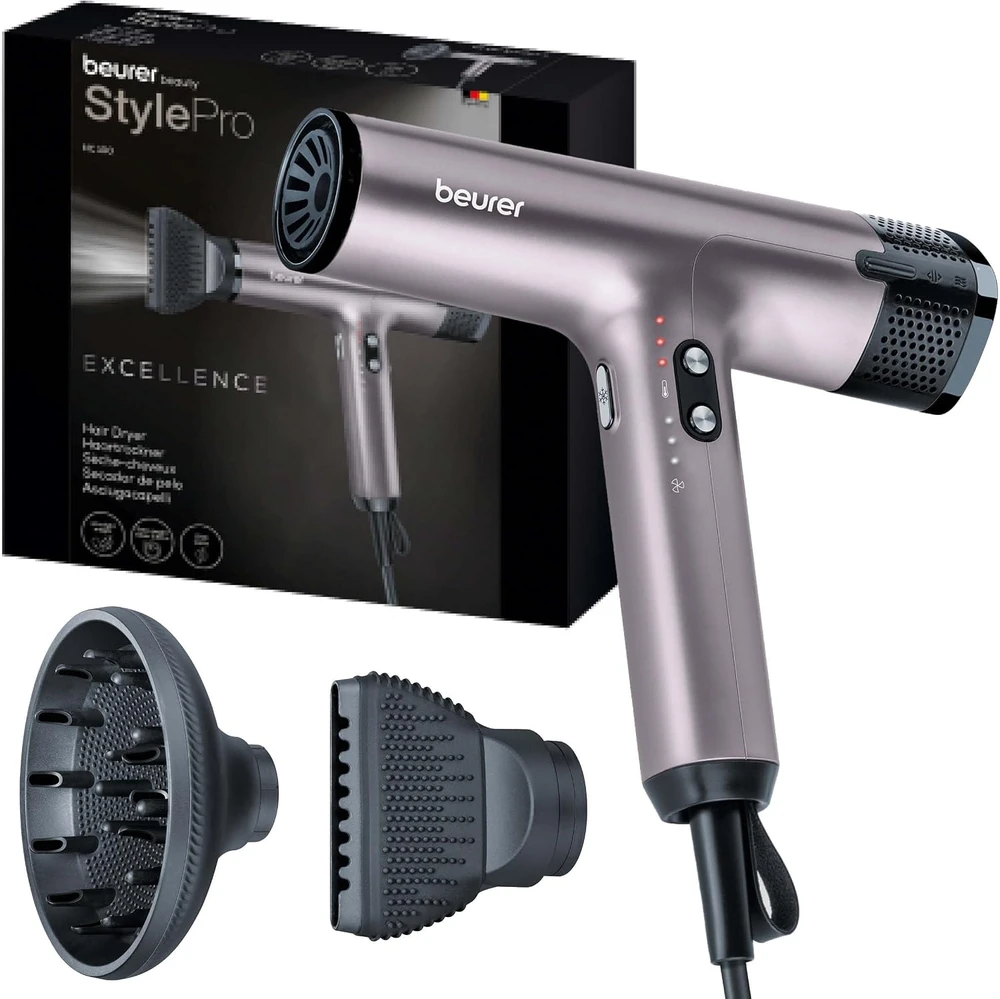 Sveikata ir asmeninė priežiūra - Beurer Plaukų džiovintuvas HC 100 1700W Metal Pilkas