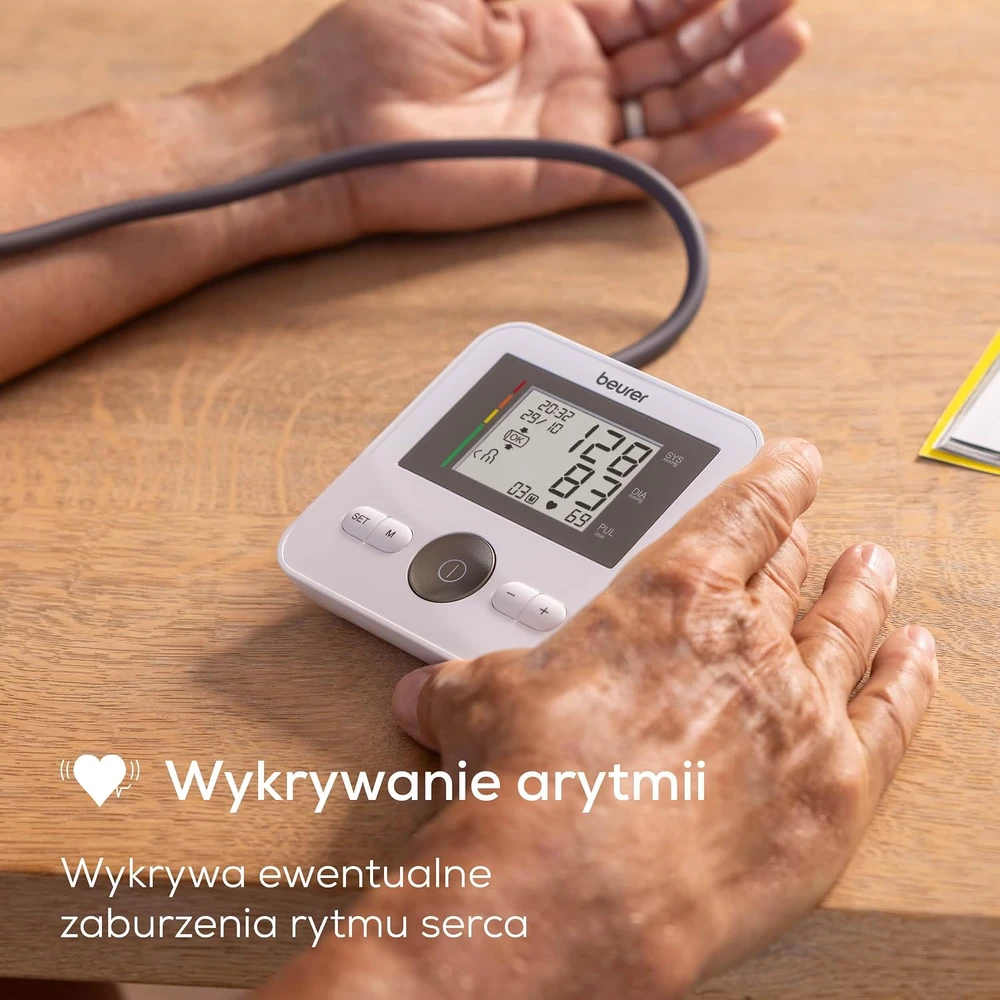 Beurer žastinis kraujospūdžio matuoklis BM27 su 22–42 cm manžete ir aritmijos aptikimu