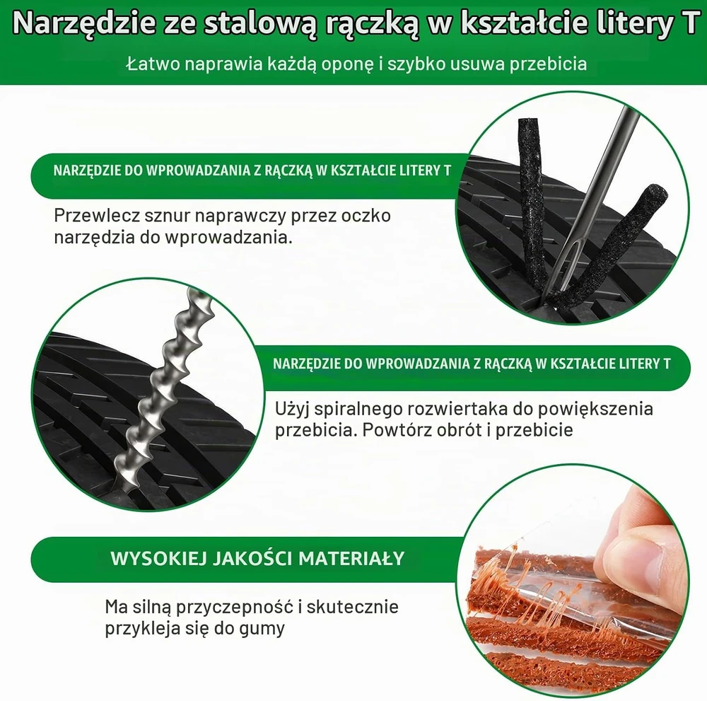 BGIUSQF automobilinių padangų remonto rinkinys, 58 dalių, LYY-butaigongju-GN