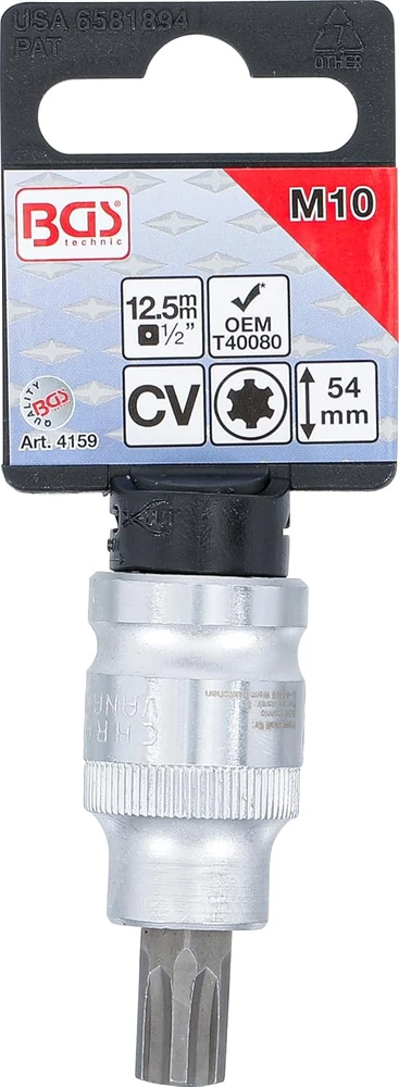 Bgs Technic BGS antgalio galvutė VAG Polydrive M10, 1/2 col., 54 mm, modelis 4159
