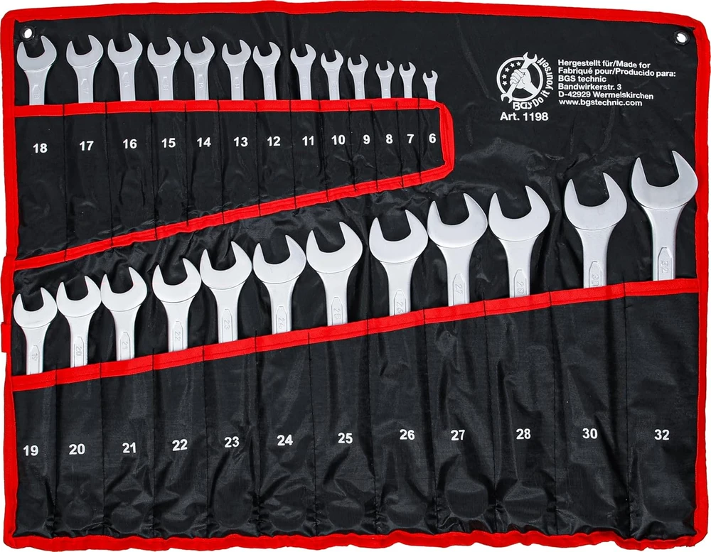 BGS Do it yourself kombinuotų veržliarakčių rinkinys 6–32 mm, 25 vnt., 1198