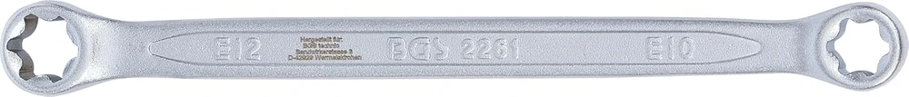 BGS dvipusis E profilio žiedinis raktas E10 x E12 2261