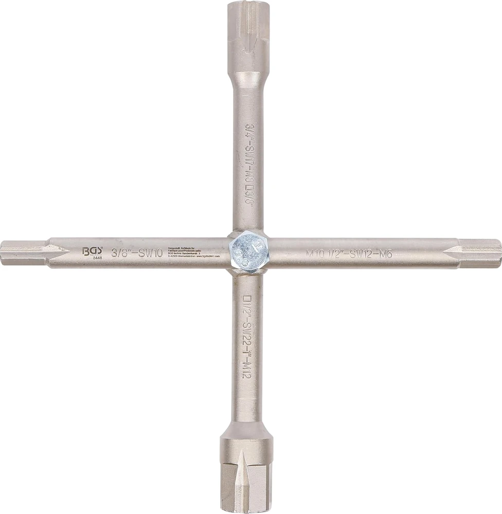 Bgs Technic BGS santechnikos kryžminis raktas su 10 funkcijų, 3/8–1 col., 8448