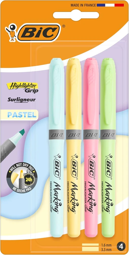Teksto žymeklis Bic Pastel 964859, 4 vnt.