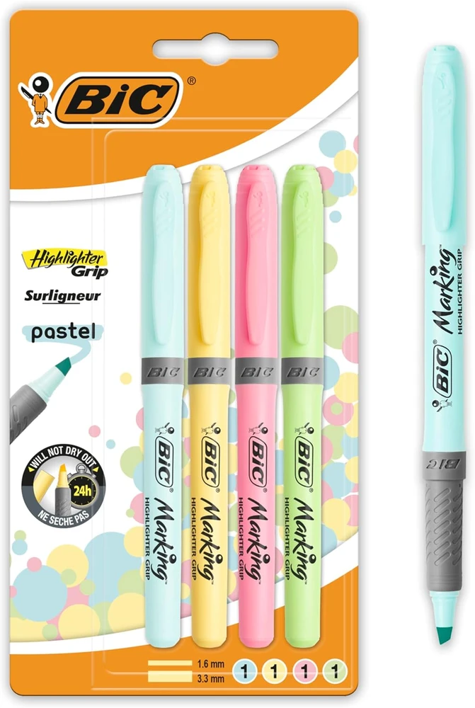 Teksto žymeklis Bic Pastel 964859, 4 vnt.