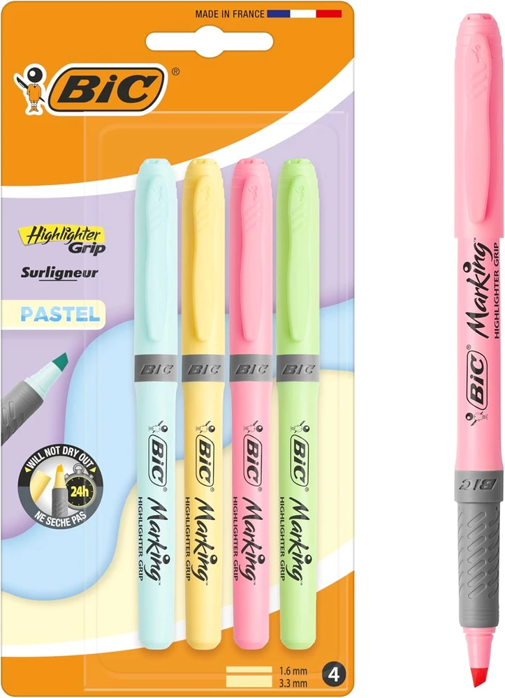 Teksto žymeklis Bic Pastel 964859, 4 vnt.
