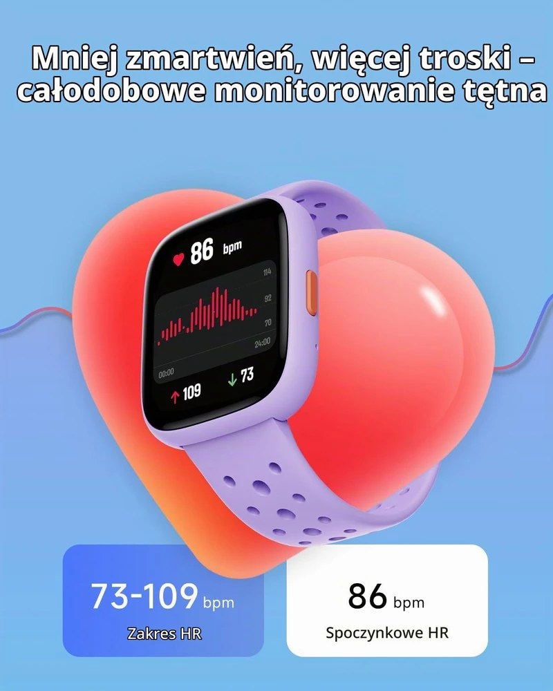 BIGGERFIVE vaikiškas išmanusis laikrodis su 1.8 col. ekranu, Bluetooth ir IP68 BW02