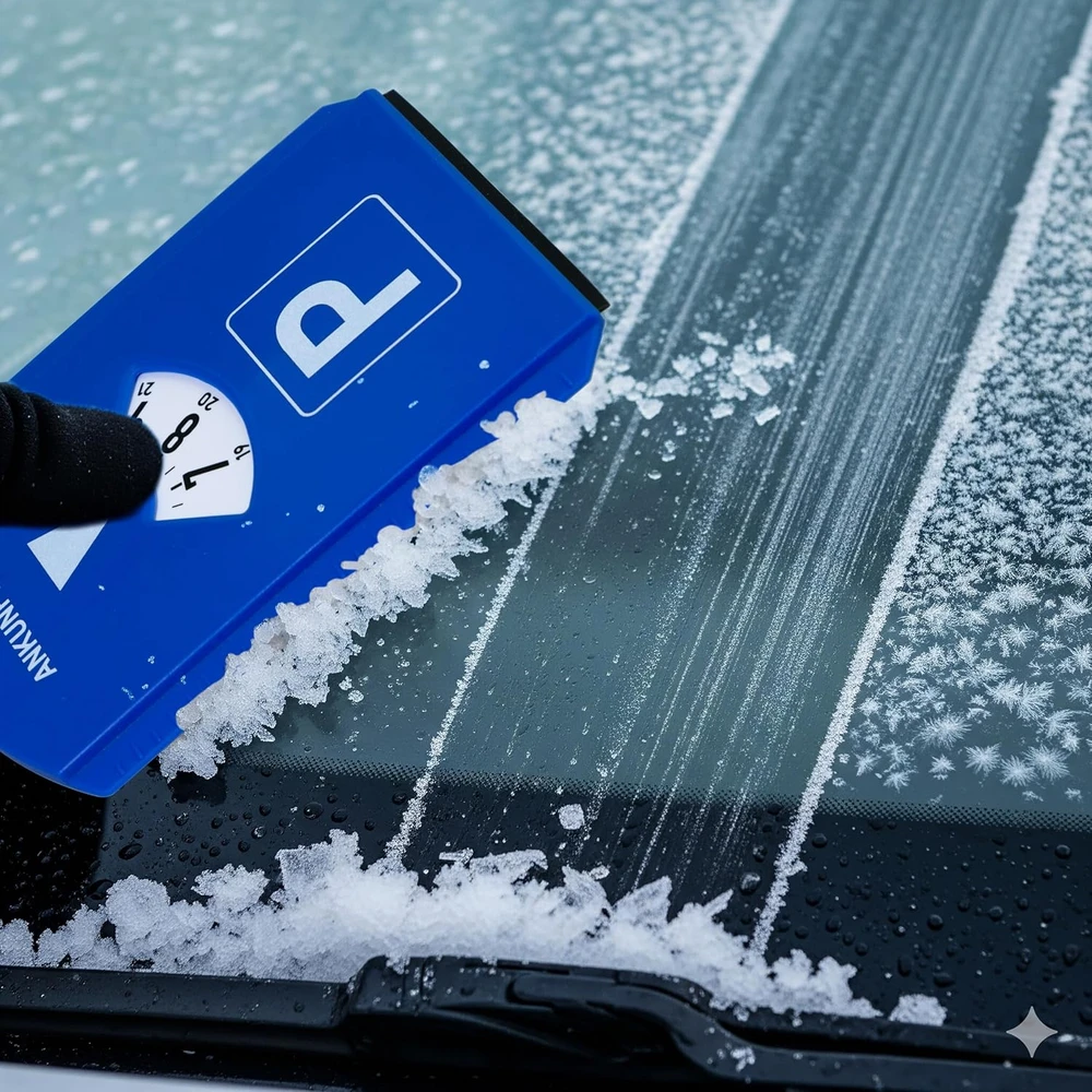 BIGtec automobilinis stovėjimo laikrodėlis „5 viename“ su ledo ir sniego grandikliu, 7413