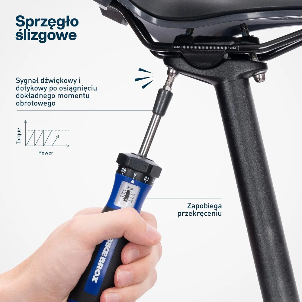 BIKE BROZ dinamometrinis atsuktuvas dviračiams 1/4 col., 1–6 Nm, 799307390