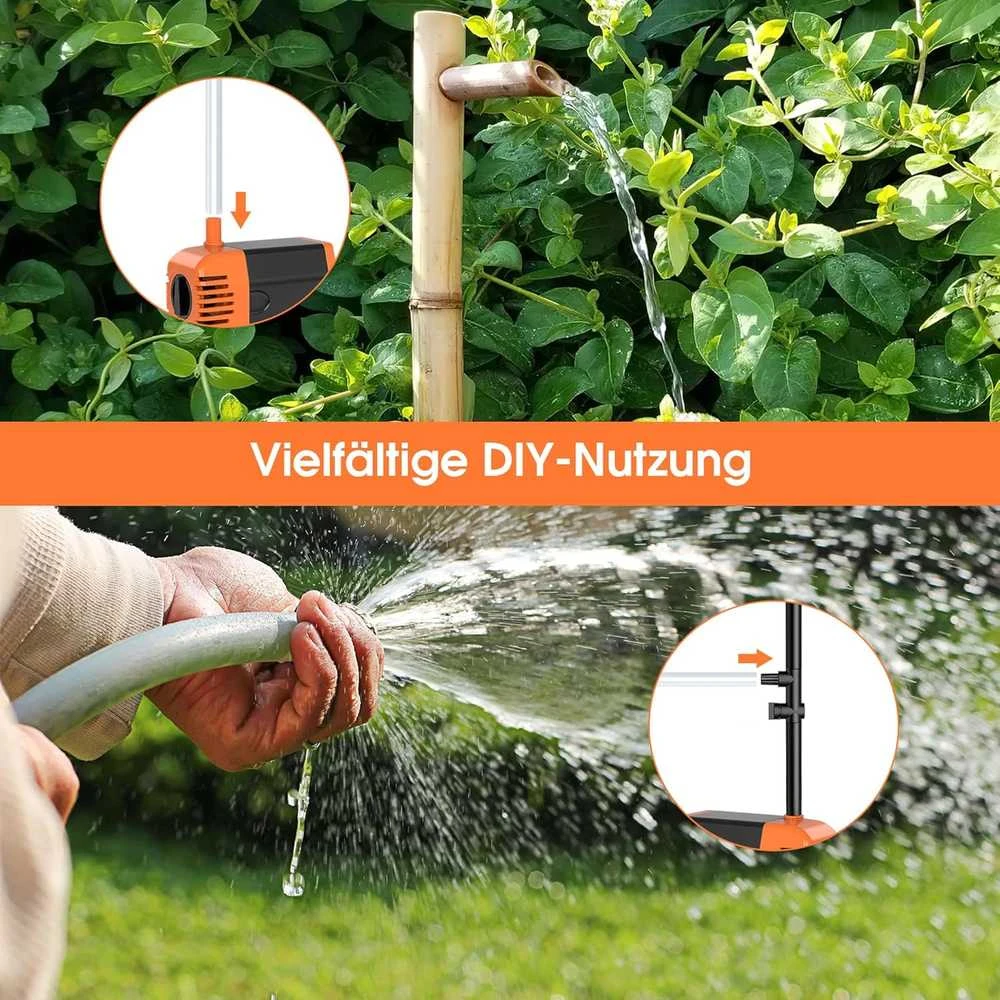 Biling saulės energija varoma fontano pompa su 4 antgaliais, 35 W, 1500 l/h, PY2335WO