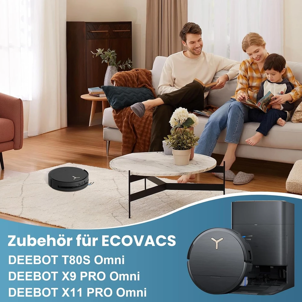 Bisenkud 17 dalių robotų dulkių siurblių priedų rinkinys ECOVACS DEEBOT X9 PRO Omni ir X11 PRO Omni EC-X9