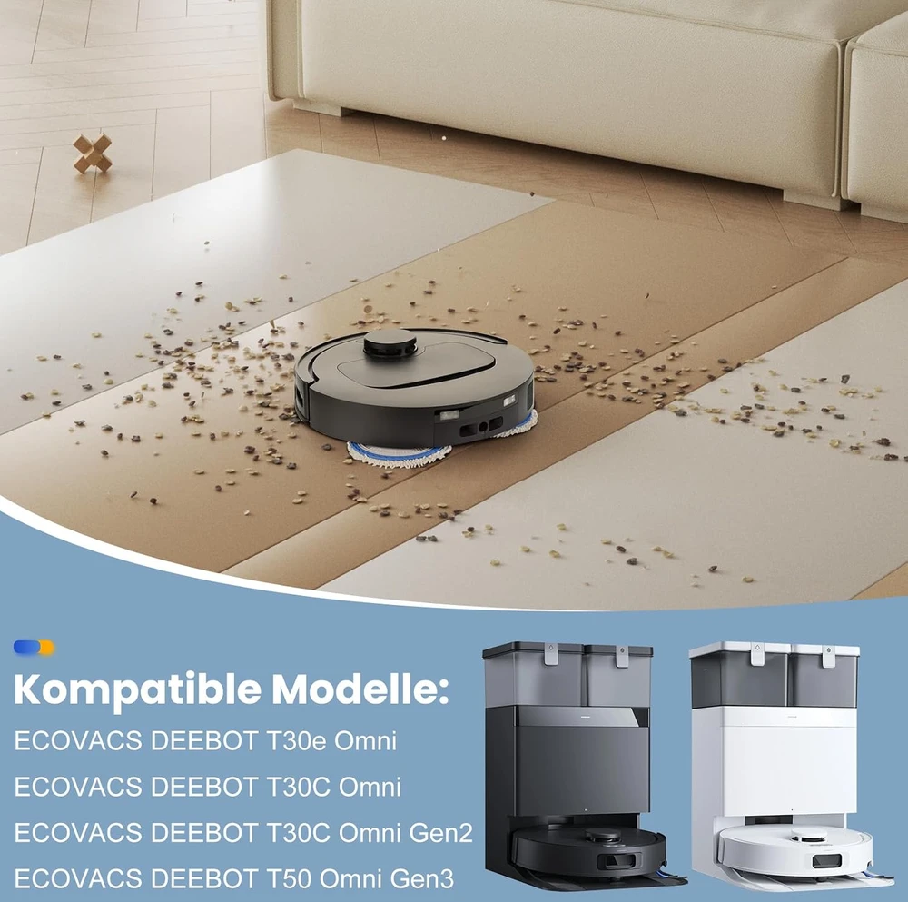 Bisenkud roboto dulkių siurblio priedų rinkinys Ecovacs Deebot T30C Omni EC-T30c