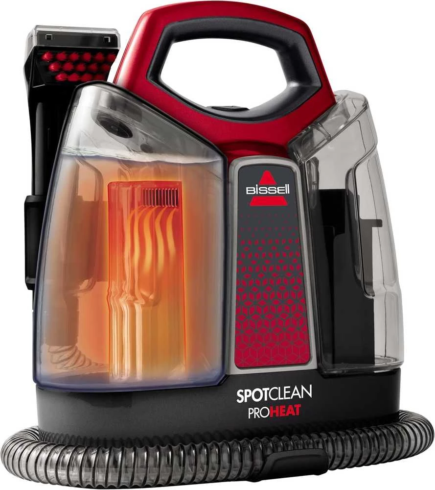 Dulkių siurblys „Bissell“ dėmių valiklis „SpotClean ProHeat“, veikiantis su laidiniu varikliu, rankinis, plovimo funkcija, 330 W, raudonas/titanas, garantija 24 mėn.