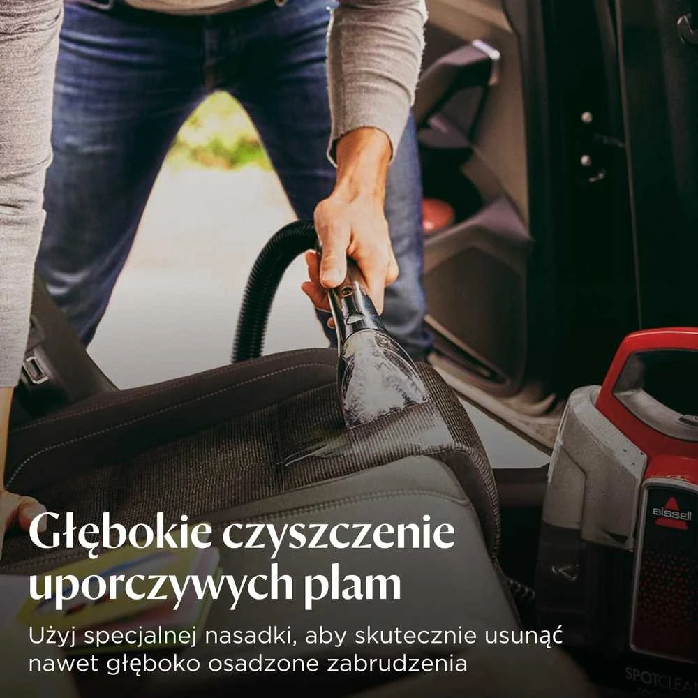Dulkių siurblys „Bissell“ dėmių valiklis „SpotClean ProHeat“, veikiantis su laidiniu varikliu, rankinis, plovimo funkcija, 330 W, raudonas/titanas, garantija 24 mėn.
