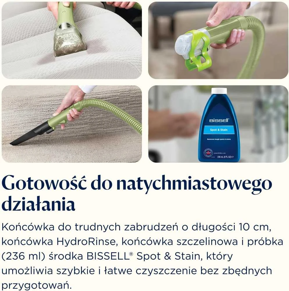 BISSELL skalbiamas rankinis dulkių siurblys, 340 W, 1,4 l talpa, Little Žalias, 4098N
