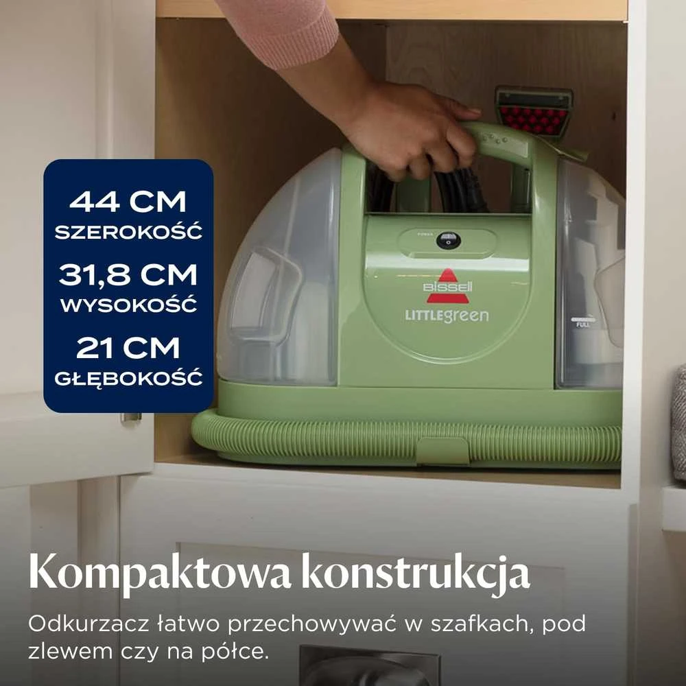 BISSELL skalbiamas rankinis dulkių siurblys, 340 W, 1,4 l talpa, Little Žalias, 4098N