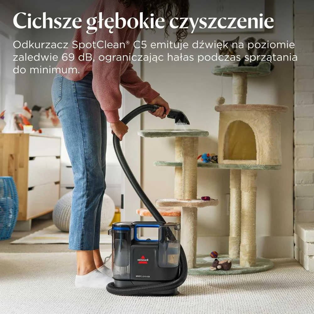 BISSELL šluojantis dulkių siurblys SpotClean C5, 400 W, 3,7kg, dvigubas vandens bakas, 3861N