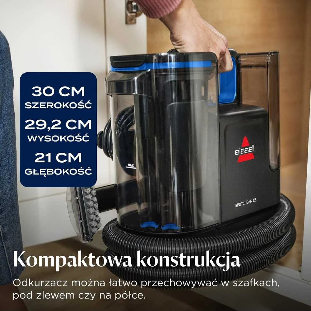 BISSELL šluojantis dulkių siurblys SpotClean C5, 400 W, 3,7kg, dvigubas vandens bakas, 3861N
