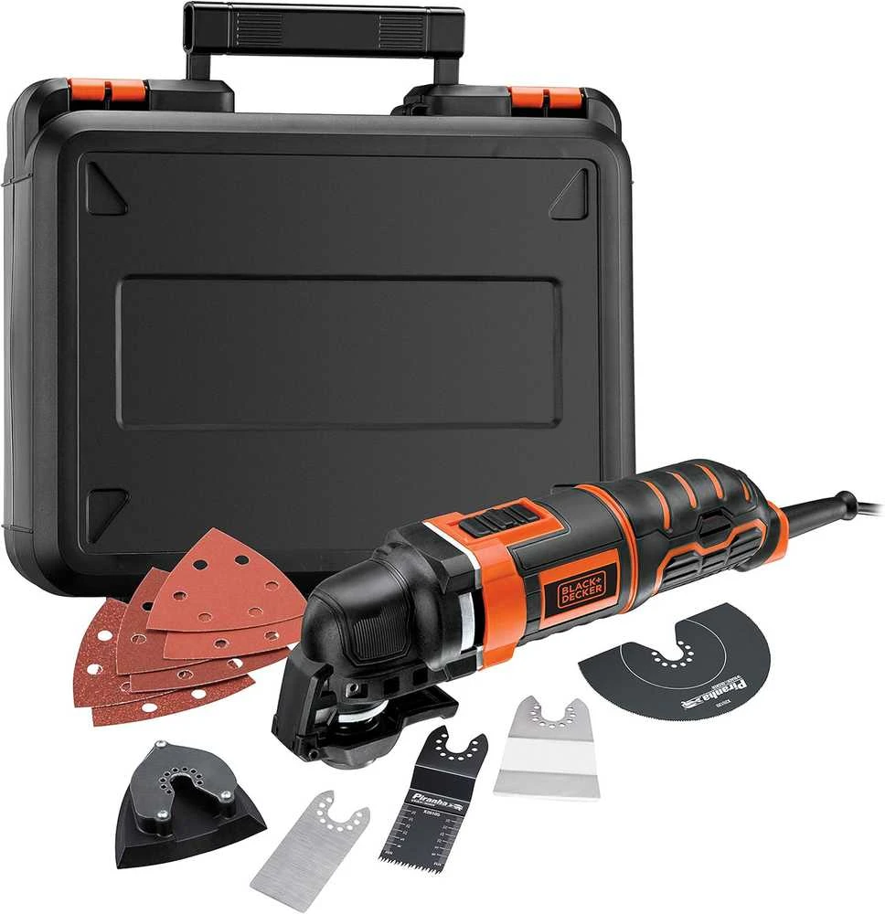 Black & Decker Juodas+DECKER daugiafunkcis osciliacinis įrankis su priedais, 230 W, MT300KA-QS