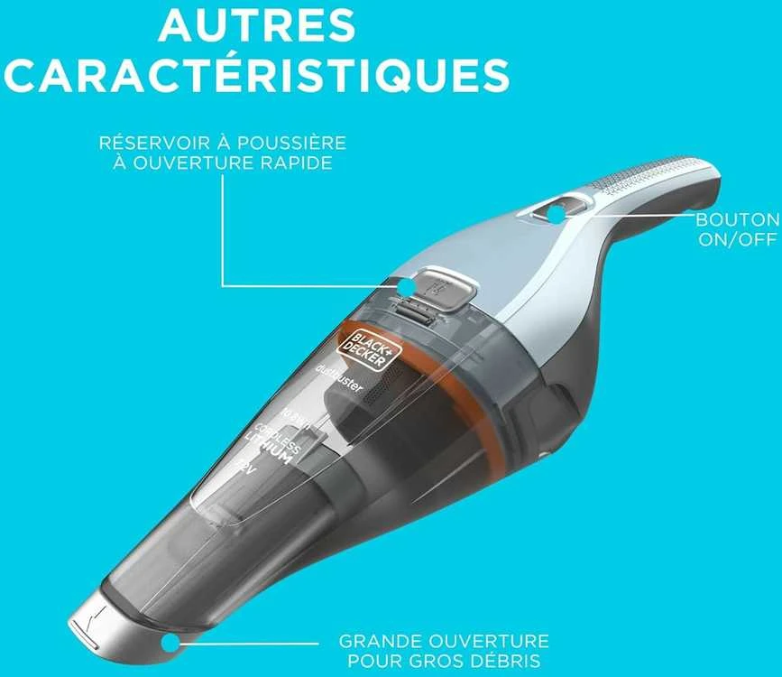 Black & Decker Juodas+DECKER Dustbuster Rankinis dulkių siurblys