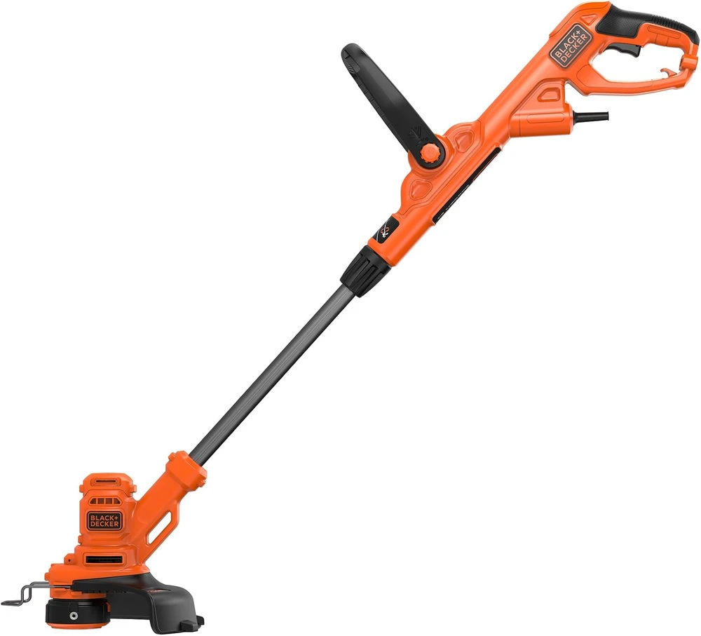 Black & Decker Juodas & Decker elektrinė žoliapjovė 450 W, 25 cm pjovimo plotis, teleskopinis kotas, BESTA525-QS