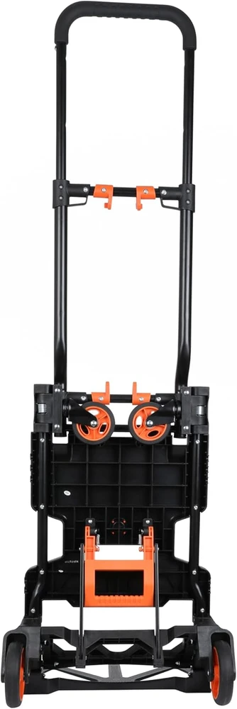 Black & Decker Juodas+DECKER sulankstomas platforminis vežimėlis 2 viename, teleskopinė rankena, maksimali apkrova 120 kg, BXWT-H206
