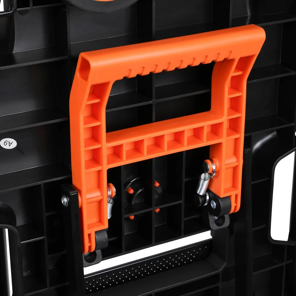 Black & Decker Juodas+DECKER sulankstomas platforminis vežimėlis 2 viename, teleskopinė rankena, maksimali apkrova 120 kg, BXWT-H206