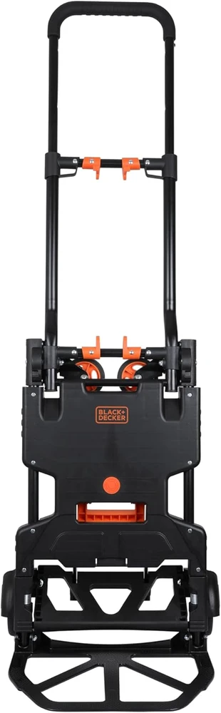 Black & Decker Juodas+DECKER sulankstomas platforminis vežimėlis 2 viename, teleskopinė rankena, maksimali apkrova 120 kg, BXWT-H206