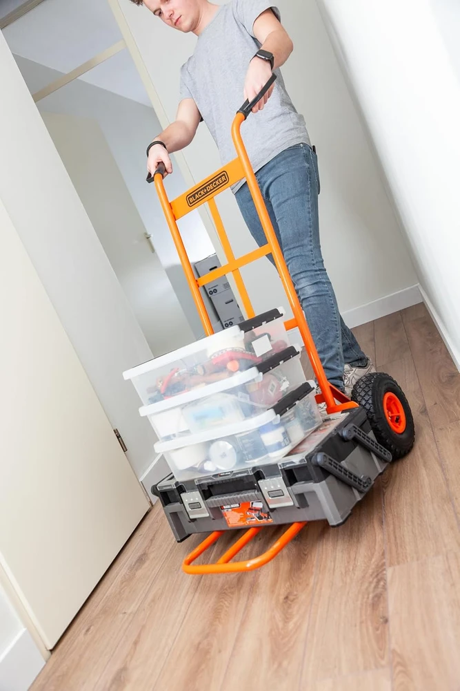 Black & Decker Juodas & Decker Juodas+DECKER universalus plieno transportavimo vežimėlis, maksimali apkrova 120 kg, BXWT-H301