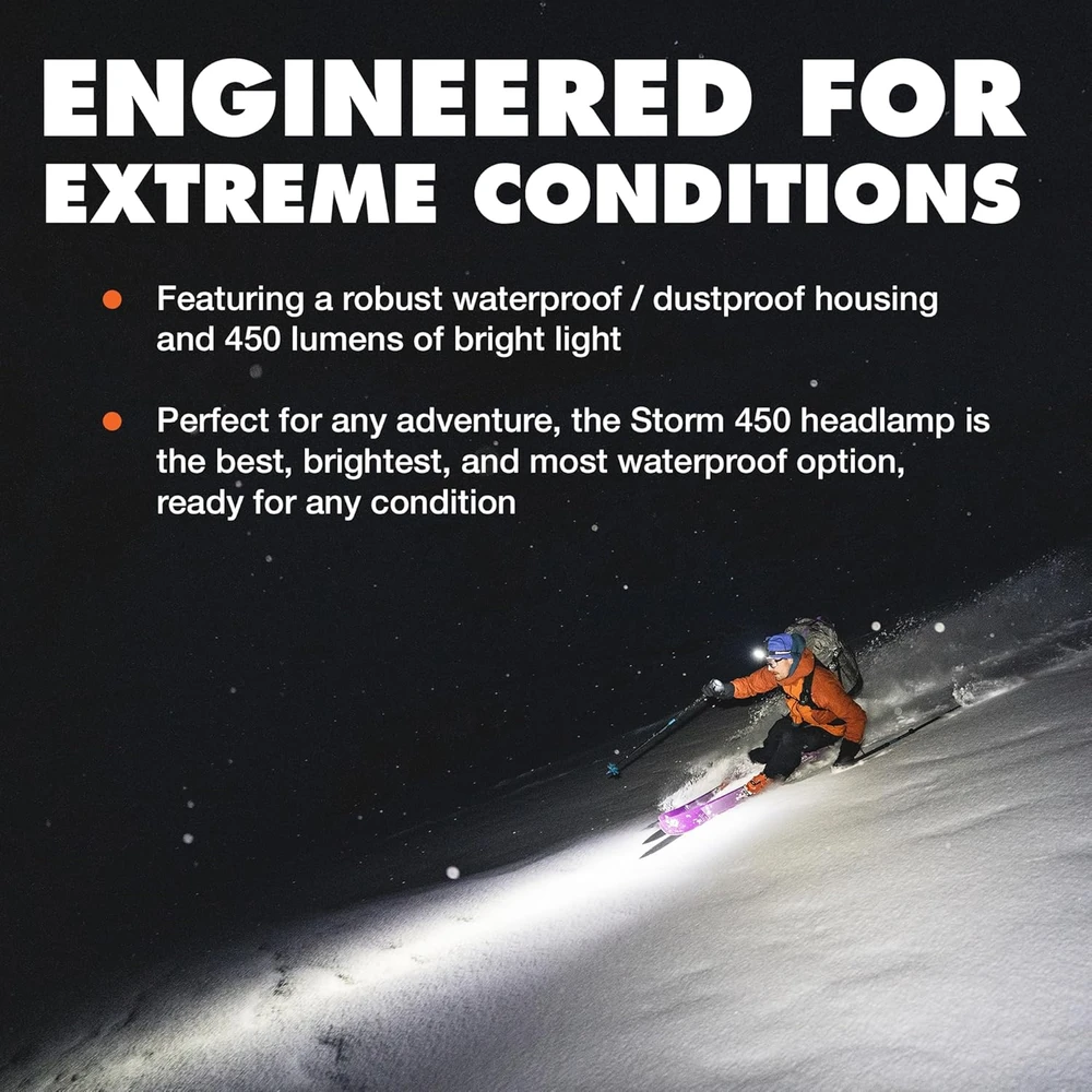 Black Diamond JAV Juodas Diamond Storm 450 lm prožektorius