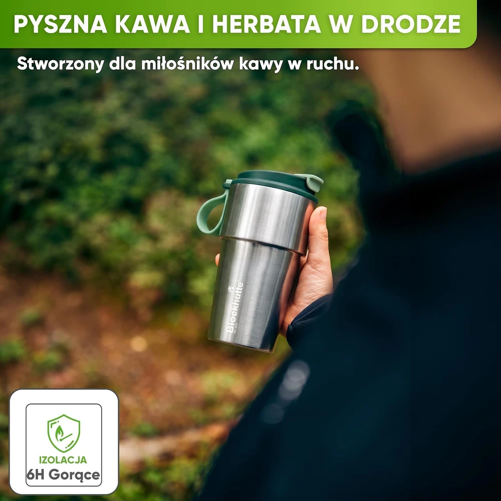 Blockhütte termopuodelis iš nerūdijančiojo plieno 500 ml, tamsiai žalias BH0039