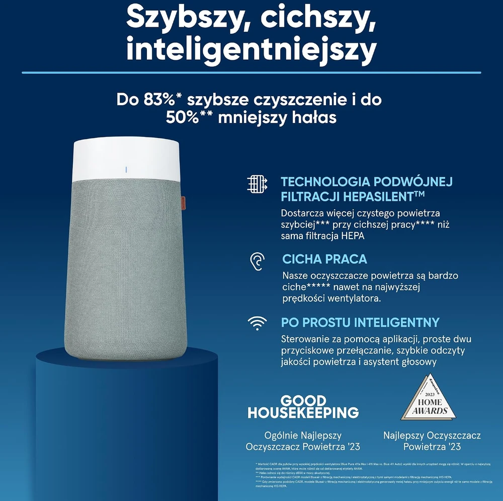 Blueair oro valytuvas Mėlyna Pure 3450i Max su HEPA filtru iki 103 m² BLU-110088_1