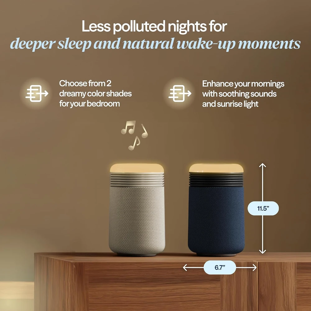 Blueair oro valytuvas Mini Restful su HEPASilent filtru, saulėtekio žadintuvu ir USB-C 113709