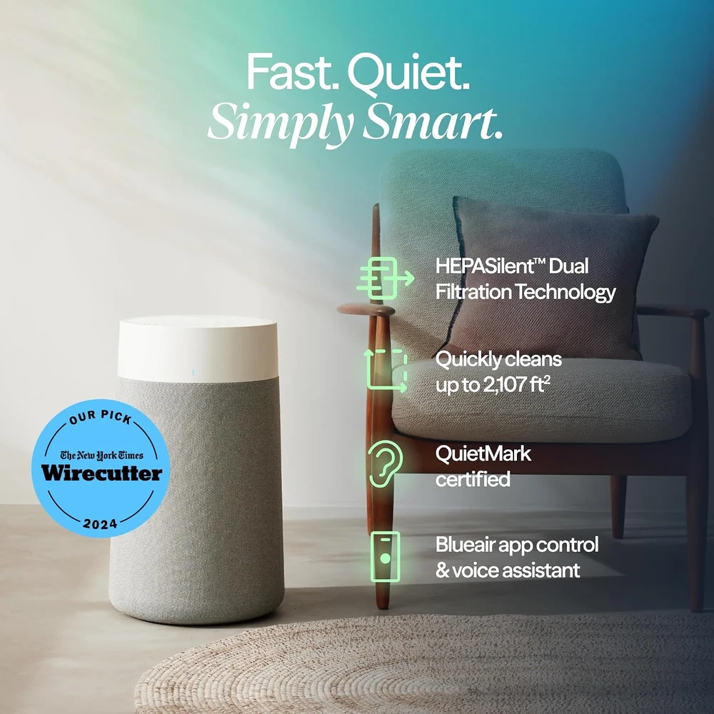 Blueair oro valytuvas su HEPASilent filtru iki 86 m², 32 W, modelis 110080