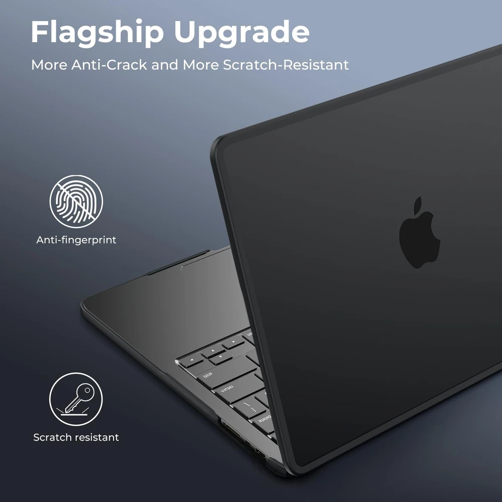 BlueSwan apsauginis dėklas MacBook Pro 14 colių M1–M5, matinis juodas
