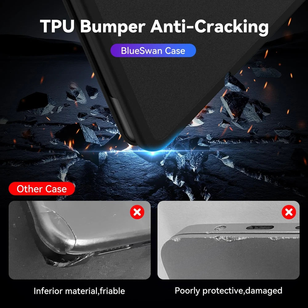 BlueSwan apsauginis dėklas MacBook Pro 14 colių M1–M5, matinis juodas