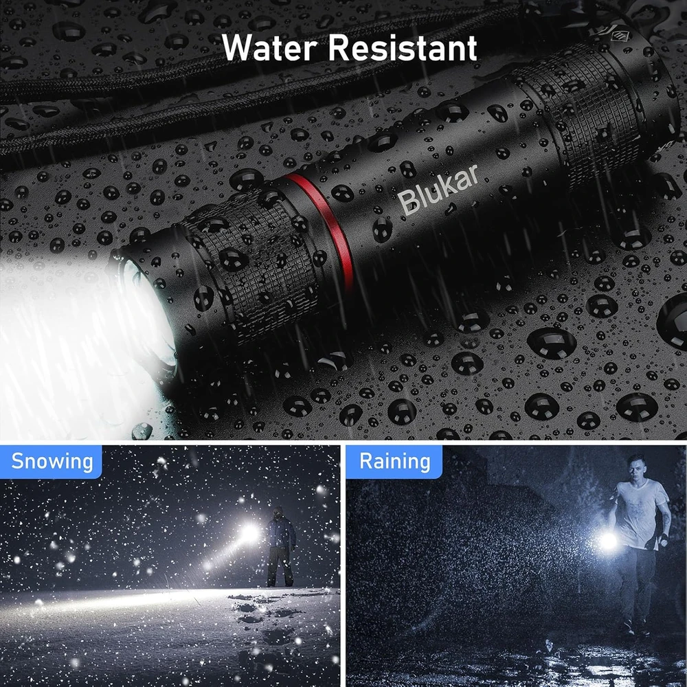 Blukar LED įkraunama prožektorius, 2000 lm, 4 režimai, USB-C, aliuminio korpusas, K9132