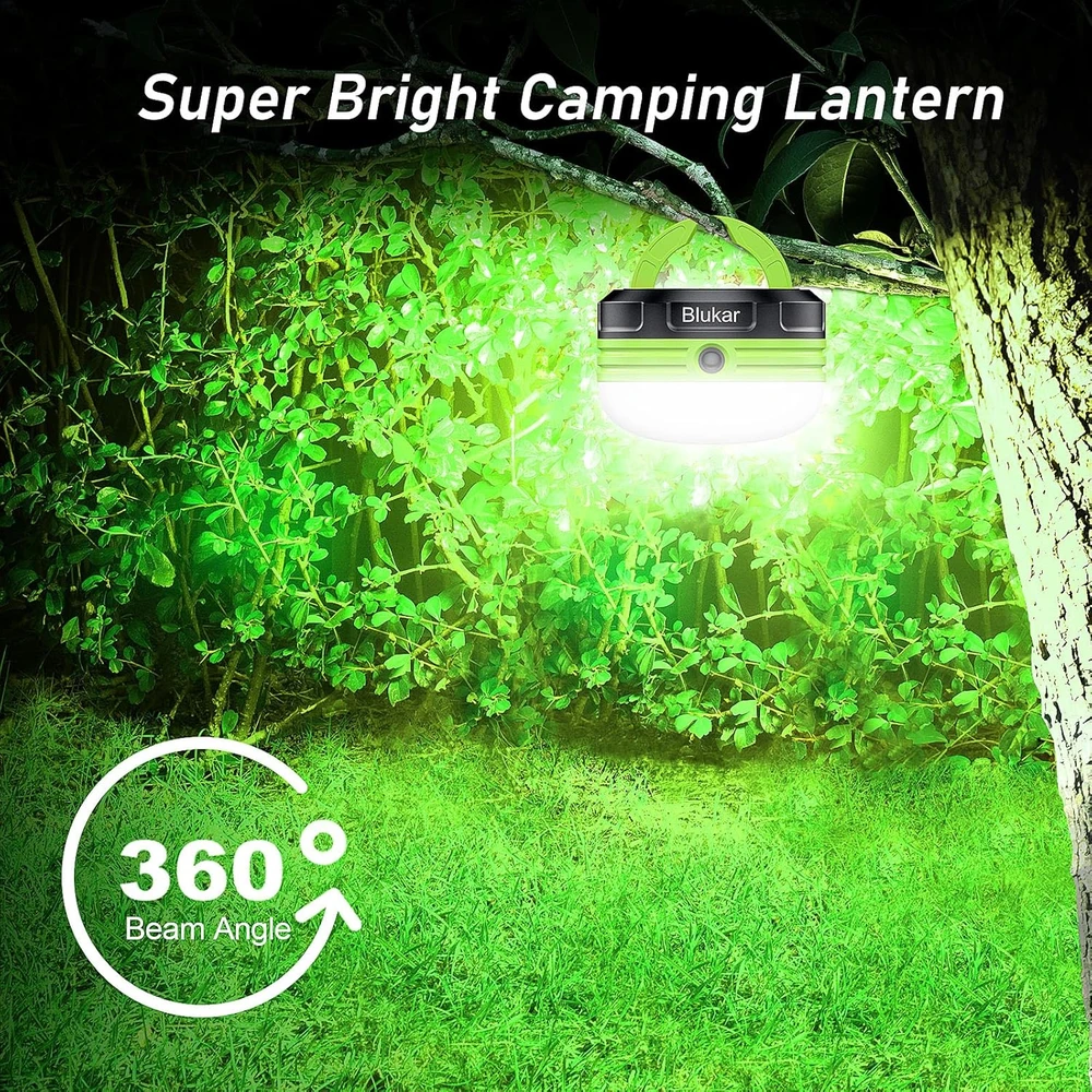 Blukar LED kempingo žibintas, 3 apšvietimo režimai, magnetas ir kabliukas, K9105