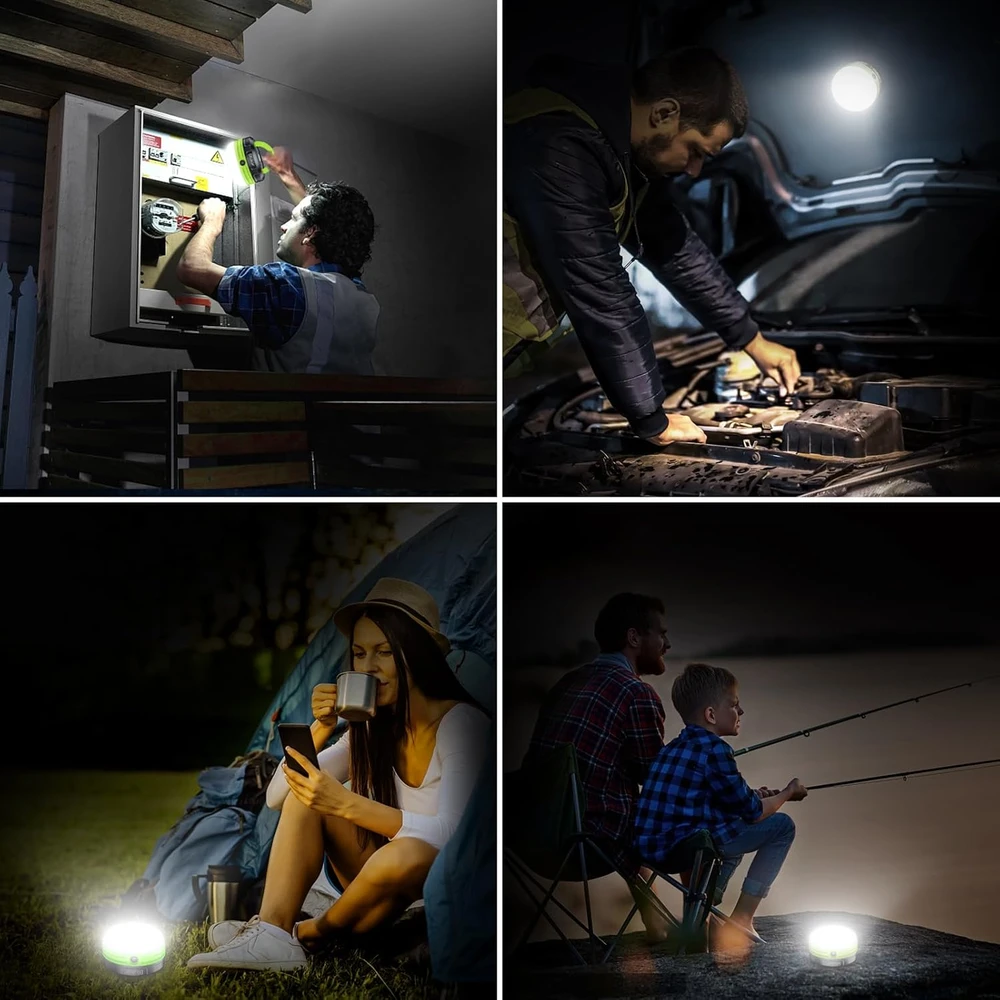 Blukar LED kempingo žibintas, 3 apšvietimo režimai, magnetas ir kabliukas, K9105